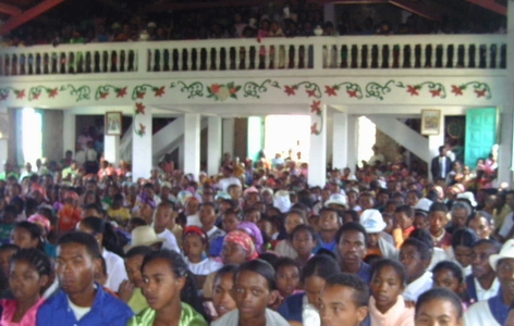 Eglise d'Antoetra � la Noel 2012.